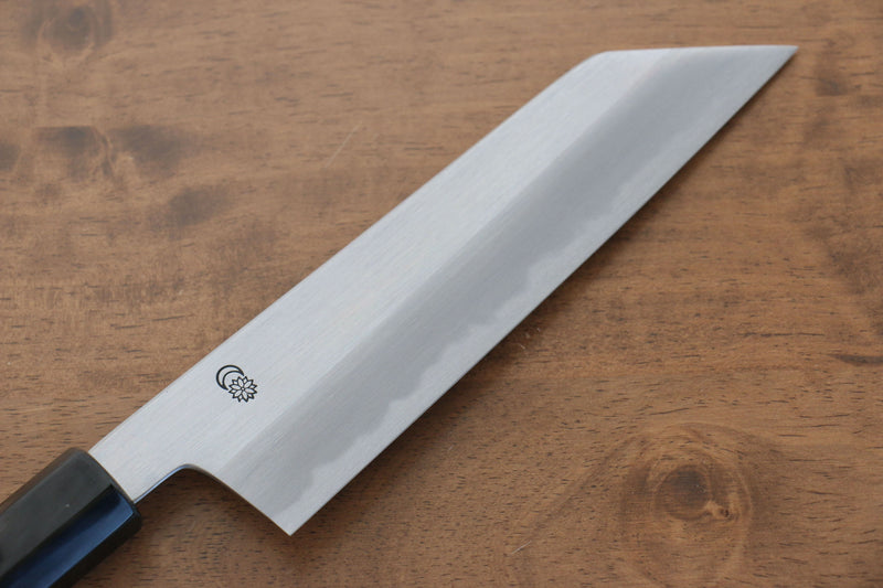 Kikuzuki Acier Blanc No.2 Kasumitogi Kiritsuke Santoku  180mm Magnolia Manipuler - japanny-FR