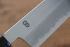 Kikuzuki Acier Blanc No.2 Kasumitogi Kiritsuke Santoku  180mm Magnolia Manipuler - japanny-FR