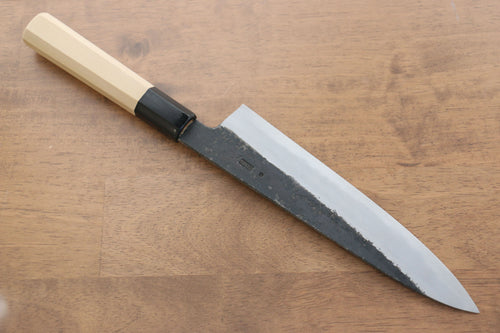 Kikuzuki Acier Blanc No.2 Finition noire Gyuto  210mm Magnolia Manipuler - japanny-FR