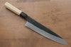 Kikuzuki Acier Blanc No.2 Finition noire Gyuto  240mm Magnolia Manipuler - japanny-FR