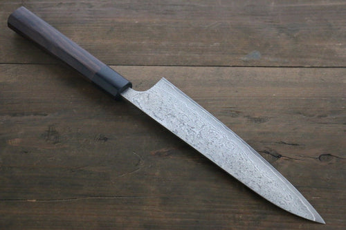 Nao Yamamoto VG10 Damas noir Gyuto Couteau Japonais 210mm Shitan Manipuler - japanny-FR