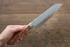 La lame de Takamura Acier Chromax Martelé Santoku  170mm Bois de Pakka marron Manipuler - japanny-FR