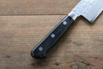 La lame de Takamura VG10 Martelé Santoku  170mm Bois de pakka noir Manipuler - japanny-FR