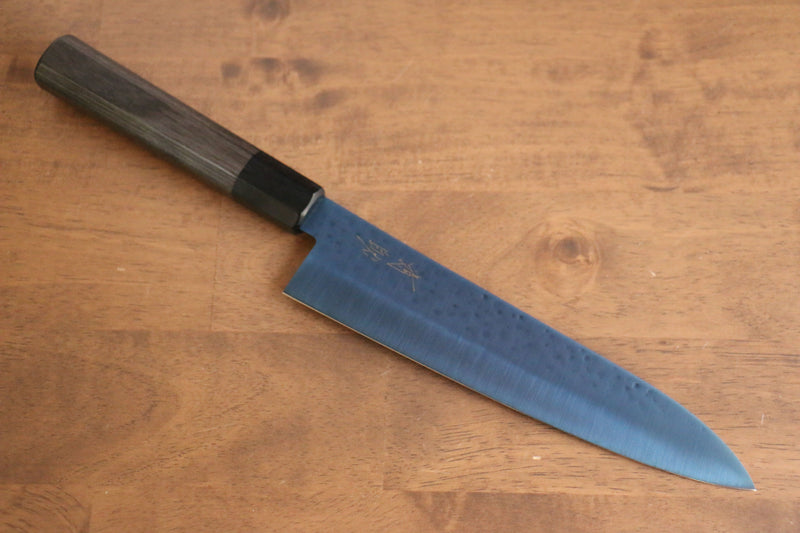 Seisuke Acier SK-85 Ion plating Martelé Gyuto  210mm Bois de pakka Gris Manipuler - japanny-FR