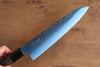 Seisuke Acier SK-85 Ion plating Martelé Gyuto  210mm Bois de pakka Gris Manipuler - japanny-FR