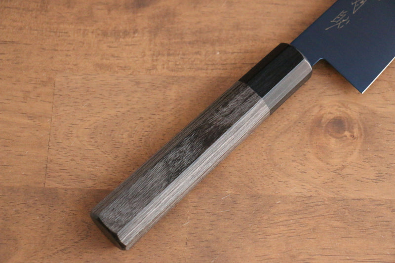 Seisuke Acier SK-85 Ion plating Kiritsuke Santoku  180mm Bois de pakka Gris Manipuler - japanny-FR