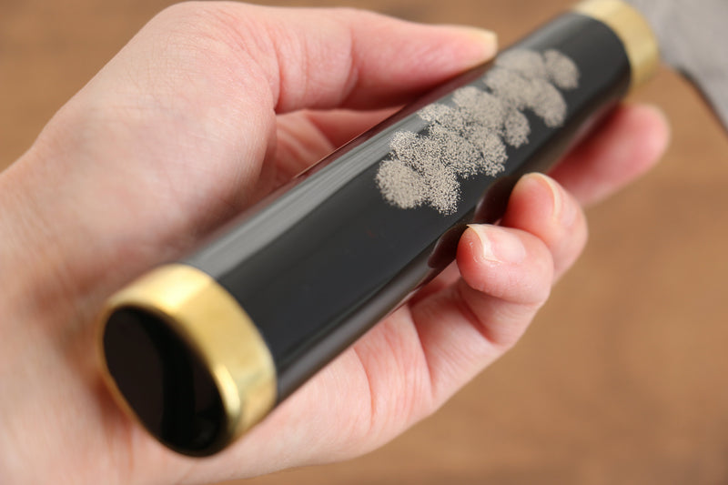 Takeshi Saji R2/SG2 Finition en diamant Gyuto  210mm L'art du Maki-e  Fujin et Raijin Manipuler avec Gaine - japanny-FR