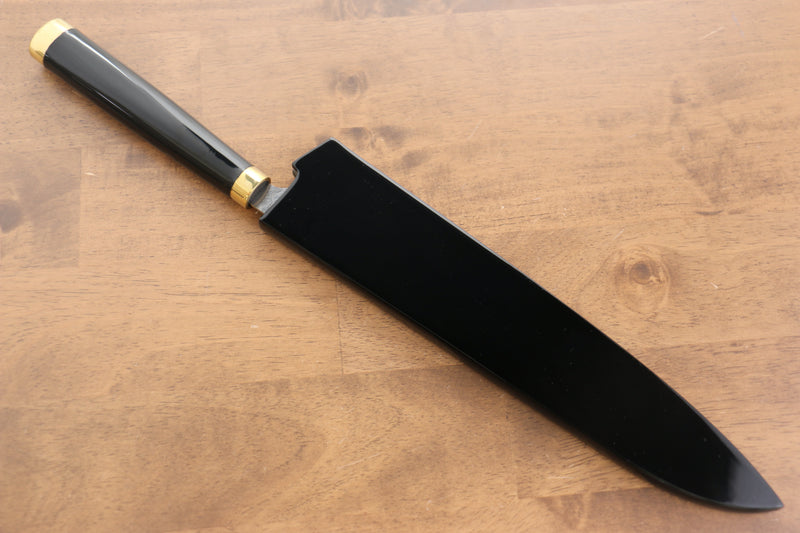 Takeshi Saji R2/SG2 Finition en diamant Gyuto  210mm L'art du Maki-e  Fujin et Raijin Manipuler avec Gaine - japanny-FR