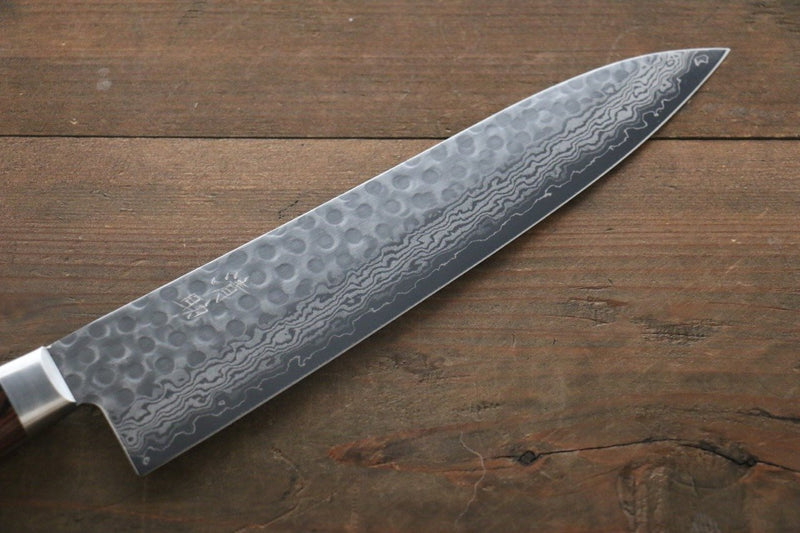 Seisuke VG10 17-Couches Damas Gyuto  210mm Acajou Manipuler - japanny-FR