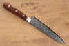 Seisuke Mokusei ZA-18 Finition miroir Damas Petite-utilité  135mm Bois de Pakka marron Manipuler - japanny-FR