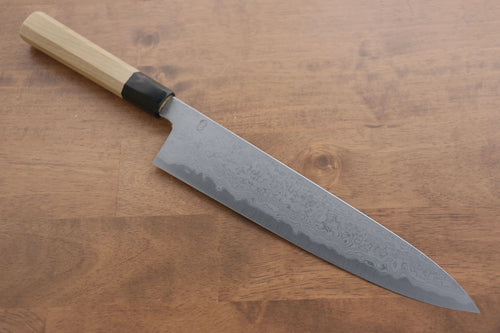 Kikuzuki Acier Bleu No.1 Damas Gyuto  270mm Magnolia Manipuler - japanny-FR