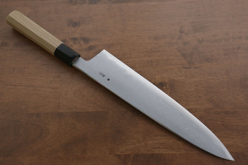 Kikuzuki Acier Bleu No.1 Damas Gyuto  270mm Magnolia Manipuler - japanny-FR