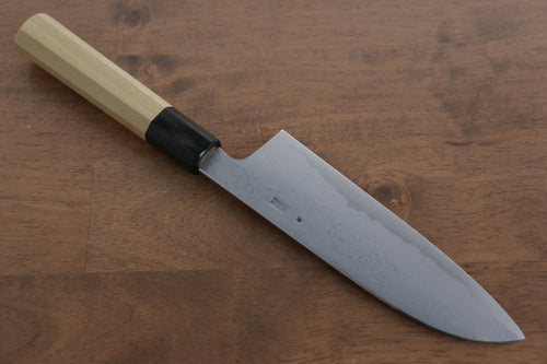 Kikuzuki Acier Bleu No.1 Damas Santoku  180mm Magnolia Manipuler - japanny-FR