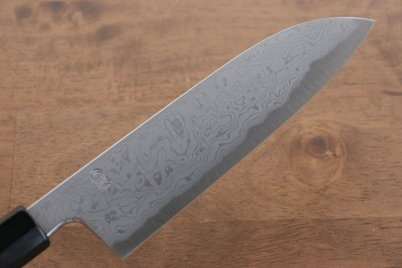 Kikuzuki Acier Bleu No.1 Damas Santoku  180mm Magnolia Manipuler - japanny-FR