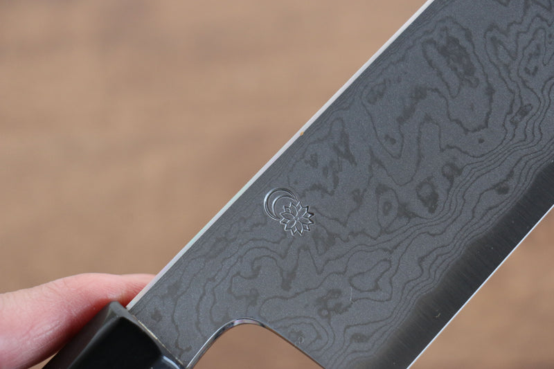 Kikuzuki Acier Blanc No.2 Finition noire Santoku  180mm Magnolia Manipuler - japanny-FR