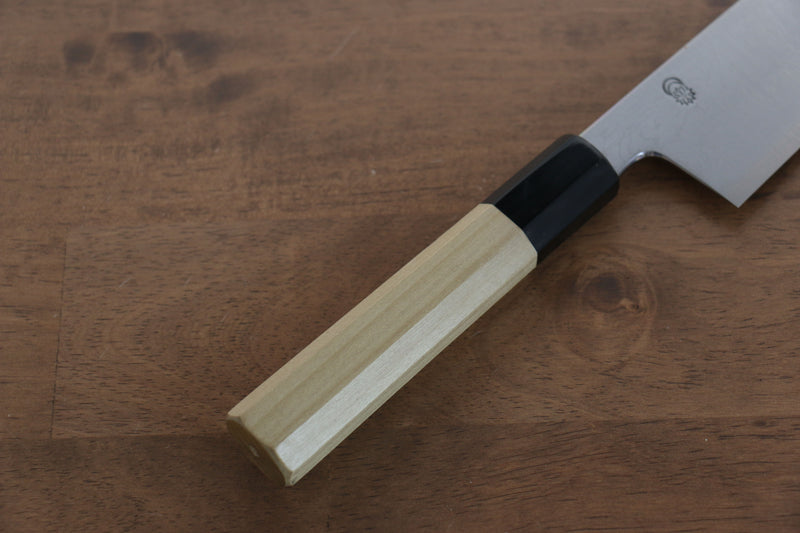 Kikuzuki Acier Blanc No.2 Finition noire Santoku  180mm Magnolia Manipuler - japanny-FR