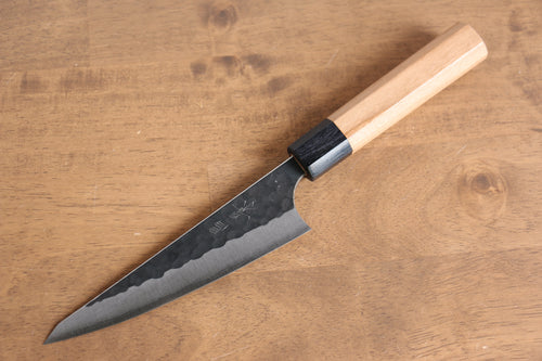 Masakage Koishi Super Bleu Finition noire couteau en os 150mm Manipuler Cerisier américain - japanny-FR