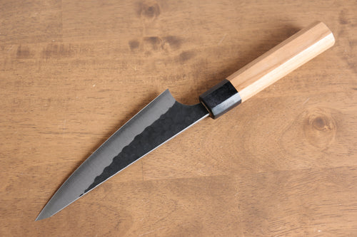 Masakage Koishi Super Bleu Finition noire couteau en os 150mm Manipuler Cerisier américain - japanny-FR