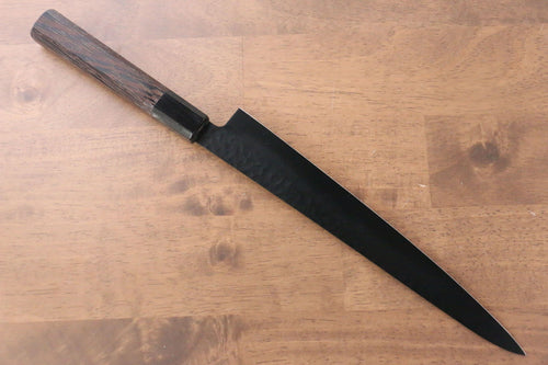 Sakai Takayuki Kurokage VG10 Martelé Revêtement en téflon Sujihiki  240mm Wenge Manipuler - japanny-FR