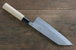 Fujiwara Teruyasu Acier Blanc No.1 Nashiji Santoku  180mm Magnolia Manipuler - japanny-FR