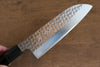 Yu Kurosaki Senko R2/SG2 Martelé Mt Fuji  Chinkin Santoku  165mm Laqué Manipuler avec Gaine - japanny-FR