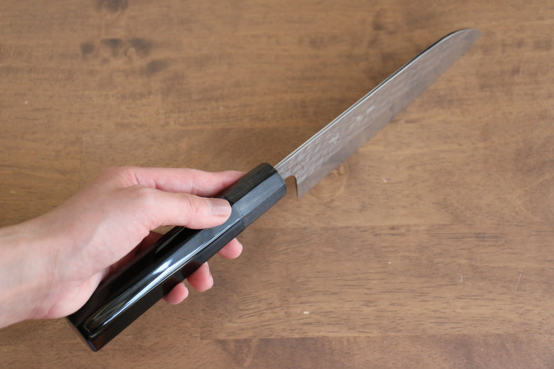 Yu Kurosaki Senko R2/SG2 Martelé Mt Fuji  Chinkin Santoku  165mm Laqué Manipuler avec Gaine - japanny-FR
