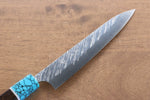 Yu Kurosaki Fujin SPG2 Martelé Damas Petite-utilité  150mm Wenge(férule:turquoise avec anneau) Manipuler - japanny-FR