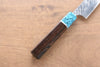 Yu Kurosaki Fujin SPG2 Martelé Damas Petite-utilité  150mm Wenge(férule:turquoise avec anneau) Manipuler - japanny-FR