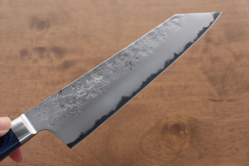 Seisuke Acier Bleu No.2 Nashiji  Ensemble Kiritsuke Santoku et Kiritsuke Petty, Utilitario Japonais  Bois de pakka bleu Manipuler - japanny-FR