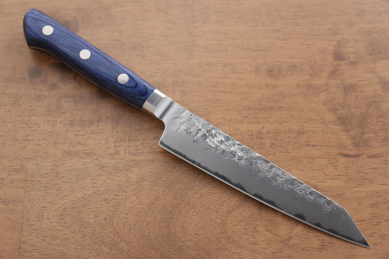 Seisuke Acier Bleu No.2 Nashiji  Ensemble Kiritsuke Santoku et Kiritsuke Petty, Utilitario Japonais  Bois de pakka bleu Manipuler - japanny-FR