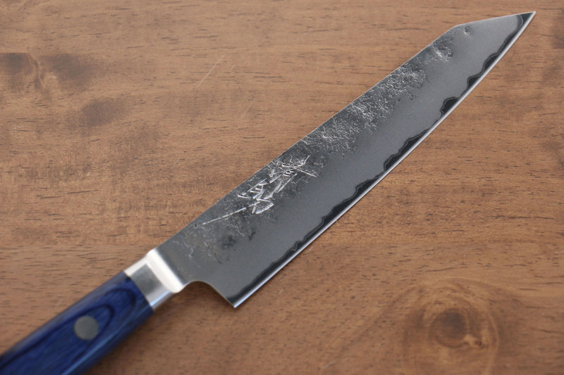 Seisuke Acier Bleu No.2 Nashiji  Ensemble Kiritsuke Santoku et Kiritsuke Petty, Utilitario Japonais  Bois de pakka bleu Manipuler - japanny-FR