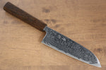 Seisuke Nami AUS10 Finition miroir Damas Santoku  165mm Chêne Manipuler - japanny-FR