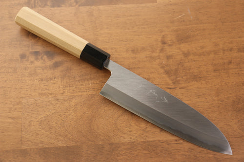 Jikko Arata Acier Blanc No.2 Santoku 180mm Manipuler Magnolia - japanny-FR