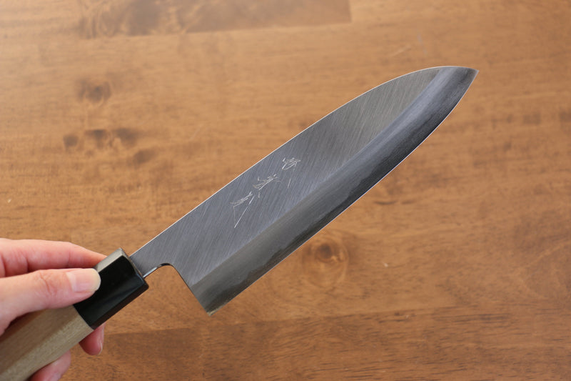 Jikko Arata Acier Blanc No.2 Santoku 180mm Manipuler Magnolia - japanny-FR