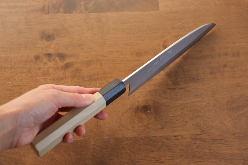 Jikko Arata Acier Blanc No.2 Santoku 180mm Manipuler Magnolia - japanny-FR