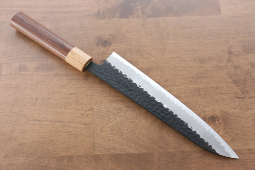 Seisuke Kokubyaku Super Bleu Martelé Kurouchi Gyuto  210mm Morado Manipuler - japanny-FR