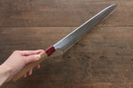 Makoto Kurosaki Ryusei Super Bleu Nashiji Gyuto  240mm Cerisier américain Manipuler - japanny-FR