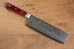 Seisuke VG10 33couche Finition miroir Damas Nakiri 165mm Bois de pakka rouge Manipuler - japanny-FR