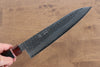 Seisuke VG10 Damas Gyuto  210mm Bois de pakka noir Manipuler - japanny-FR