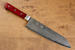 Seisuke VG10 33couche Finition miroir Damas Santoku  180mm Bois de pakka rouge Manipuler - japanny-FR