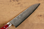 Seisuke VG10 33couche Finition miroir Damas Santoku  180mm Bois de pakka rouge Manipuler - japanny-FR