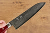 Seisuke VG10 33couche Finition miroir Damas Santoku  180mm Bois de pakka rouge Manipuler - japanny-FR