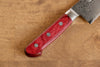 Seisuke VG10 33couche Finition miroir Damas Santoku  180mm Bois de pakka rouge Manipuler - japanny-FR