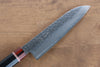 Seisuke VG10 Damas Santoku  180mm Bois de pakka noir Manipuler - japanny-FR