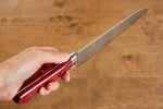 Seisuke VG10 33couche Finition miroir Damas Santoku  180mm Bois de pakka rouge Manipuler - japanny-FR