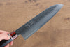 Seisuke VG10 Damas Santoku  180mm Bois de pakka noir Manipuler - japanny-FR