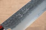 Seisuke VG10 Damas Santoku  180mm Bois de pakka noir Manipuler - japanny-FR