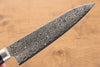 Seisuke Kagami AUS10 Finition miroir Damas Gyuto  180mm Bois de pakka noir Manipuler - japanny-FR