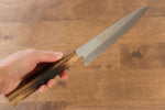 Seisuke Acier Blanc No.2 Gyuto  240mm Chêne brûlé(Mehakkaku) Manipuler - japanny-FR