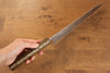 Seisuke Nami AUS10 Finition miroir Damas Gyuto  240mm Chêne Manipuler - japanny-FR